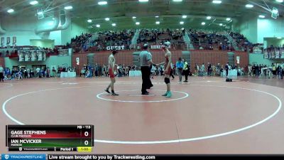 113 lbs Champ. Round 2 - Gage Stephens, Club Madison vs Ian McVicker, Marion