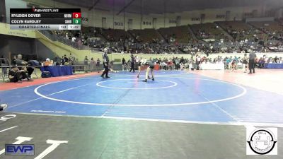 80 lbs Quarterfinal - Ryleigh Dover, Norman Jr High vs Colyn Eardley, Sand Springs Jr High