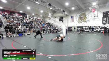 120 lbs Champ. Round 2 - Michael Manzano, La Canada vs Rocco Shams, Westlake