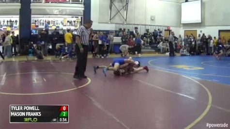 113 Consi of 32 #2 - Tyler Powell, St. Albans - WV vs Mason Franks, Connellsville