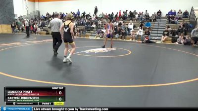 J-6 lbs Quarterfinal - Leandro Pratt, North Liberty Wrestling Club vs Easton Jorgenson, Waverly Area Wrestling Club