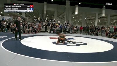 60 lbs Cons. Round 10 - Nicholas Sorrow, Simmons Academy Of Wrestling vs Liston Seibert, Ohio
