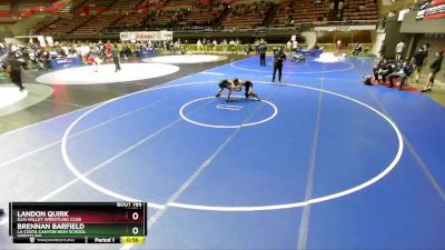 106 lbs Cons. Round 2 - Brennan Barfield, La Costa Canyon High School Wrestling vs Landon Quirk, Ojai Valley Wrestling Club