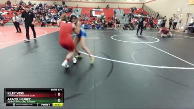 106-117 lbs Round 3 - Kiley Vess, Steelclaw Wrestling Club vs Araceli Nunez, Ascend Wrestling Academy