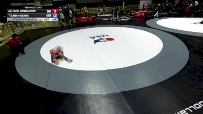 100 lbs 7th Place Match - Allison Hernandez, Santa Ana High School Wrestling vs Sarah Stark, Carlsbad High School Wrestling