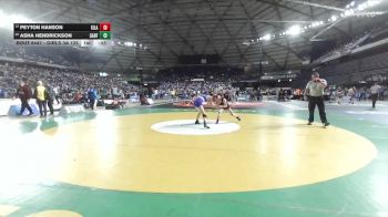 Girls 3A 125 lbs Cons. Round 2 - Asha Hendrickson, Garfield (Girls) vs Peyton Hanson, Silas (Girls)