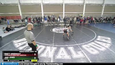 96 lbs 1st Place Match - Jake Jones, Idaho vs Rhett Arsenault, Warriors Of Christ WOC- Wrestling