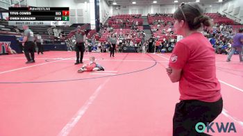 37 lbs Quarterfinal - Titus Combs, Buck Pride Wrestling vs Owen Harader, Ponca City Wildcat Wrestling