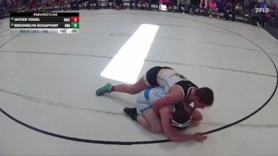 148 lbs Cons. Round 2 - Brookelyn Schaffart, Nebraska Wrestling Academy vs Jaycee Vogel, Ansley Litchfield Ladies