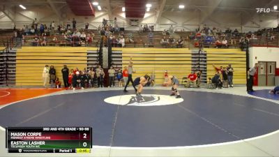 90-98 lbs Semifinal - Mason Corpe, Midwest Xtreme Wrestling vs Easton Lasher, Tecumseh Youth WC