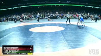 D1-113 lbs Quarterfinal - Matthew Quigley, Traverse City West HS vs Jamison Gregory, Detroit Catholic Central HS