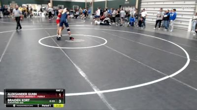 133 lbs Cons. Round 2 - Aleksander Gunn, Colorado State University - Pueblo vs Braiden Kort, Augustana (SD)