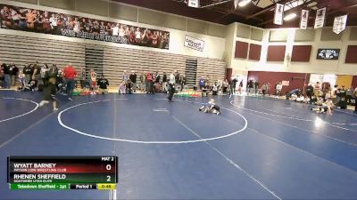 37 lbs Cons. Round 4 - Rhenen Sheffield, Southern Utah Elite vs Wyatt Barney, Payson Lion Wrestling Club