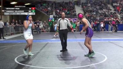 130 lbs Cons. Round 2 - Kimberly Velazquez, Wichita Blue Knights vs Bethanny Wiss, Piper