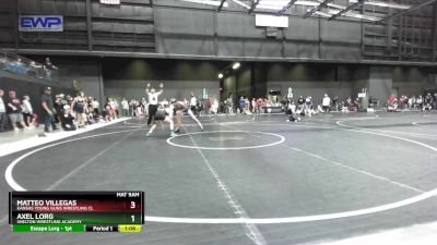 105 lbs Semifinal - Axel Lorg, Shelton Wrestling Academy vs Matteo Villegas, Kansas Young Guns Wrestling Cl