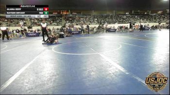 50 lbs Consolation - Alaina Bert, Del City Little League Wrestling vs Raygen Bryant, Prime Wrestling