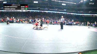 D4-175 lbs Cons. Round 1 - Elliott Wakefield, Saginaw Michigan Lutheran Seminary vs Brodie Leipold, St Ignace
