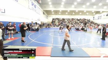 170 lbs Round 1 - Marina Bagley, Portola High School Wrestling vs Giulianna Pekelder, Ramona