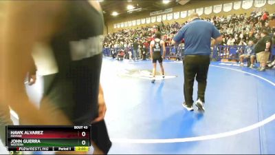 113 lbs Champ. Round 1 - Hawk Alvarez, Mayfair vs John Guerra, Western