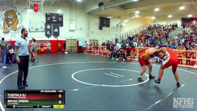 220 lbs Champ. Round 2 - Bryan Green, La Canada vs Tusitala Ili, Lutheran Orange