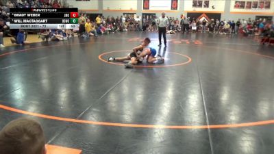 72 lbs Quarterfinal - Will MacTaggart, Delaware County Wrestling Club vs Brady Weber, Jesup Mat Club