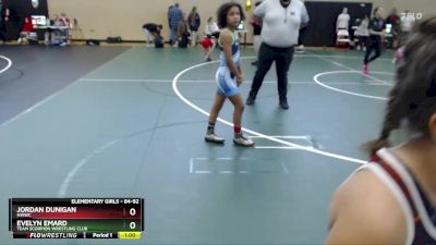 84-92 lbs Round 2 - Evelyn Emard, Team Scorpion Wrestling Club vs Jordan Dunigan, NWWC