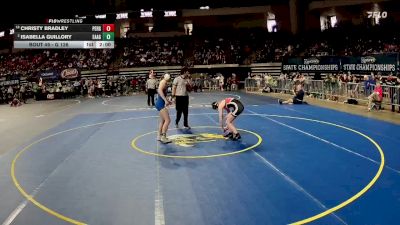 G 126 lbs Champ. Round 2 - Christy Bradley, Pearl River Girls vs Isabella Guillory, East Ascension Girls