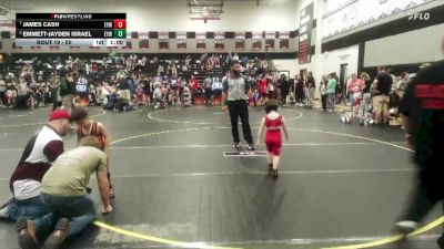 50 lbs Quarterfinal - James Cash, Knights Youth Wrestling vs Emmett-Jayden Israel, Pelion Youth Wrestling