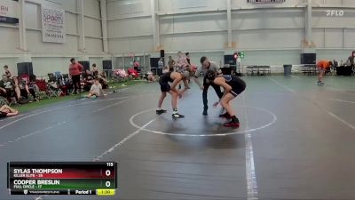 115 lbs Round 4 (8 Team) - Sylas Thompson, Killer Elite vs Cooper Breslin, Full Circle