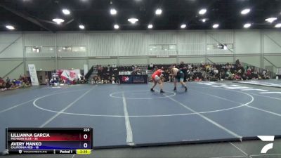 225 lbs Round 2 (8 Team) - Lillianna Garcia, Michigan Blue vs Avery Manko, California Red