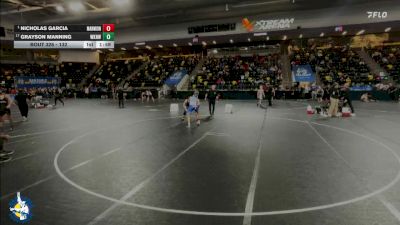 132 lbs Champ. Round 2 - Nicholas Garcia, Aurora (Marmion Academy) vs Grayson Manning, Waukee Northwest