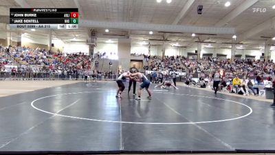 AA 215 lbs Champ. Round 1 - Jake Sentell, Nolensville High School vs John Burke, Arlington High School