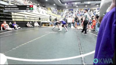 100 lbs Quarterfinal - Jett McConnell, Chickasha Youth Wrestling vs Tucker Bachman, CYWC