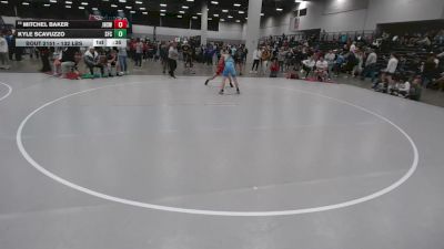 132 lbs Cons. Sub-quarters - Mitchel Baker, Jackson High School Wrestling vs Kyle Scavuzzo, Seasons Freestyle Club