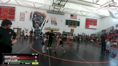 84 lbs Cons. Semi - Caysen Clark, Worland Wrestling Club vs Mason Lowe, Powell Wrestling Club