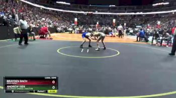 106-3A Cons. Semi - Andrew Isek, Colorado Springs Christian vs Brayden Bach, Holy Family