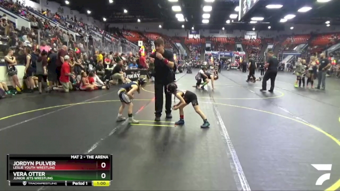 49 lbs Cons. Round 2 - Jordyn Pulver, Leslie Youth Wrestling vs Vera Otter, Junior Jets Wrestling