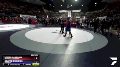 250 lbs Quarterfinal - Joseph Harriman, Spring Hills Wrestling vs Edward Quinones, California