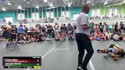 72 lbs Cons. Round 2 - Tristian Migues, Free Agent vs Yusuf Mirza, FL Scorpions Wrestling Club