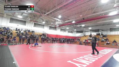 152 lbs Quarterfinal - Claire Thurlow, Exeter vs Phoebe Timmons, Winnisquam