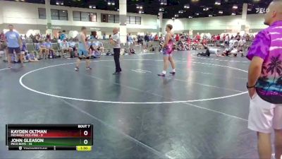 195 lbs Round 3 (6 Team) - John Gleason, PECO Boys vs Kayden Oltman, Michiana Vice-Pink