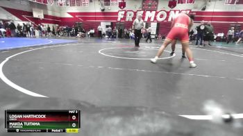 215 lbs Cons. Round 2 - Logan Harthcock, Chico vs Makoa Tuitama, St Francis