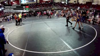 90 lbs Champ. Round 2 - Nathan Hodges, Wahoo Wrestling Club vs Oliver Tasa, Humphrey St. Francis