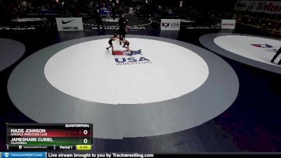 49 lbs Quarterfinal - JamesMark Curiel, California vs Mazie Johnson, Oakdale Wrestling Club