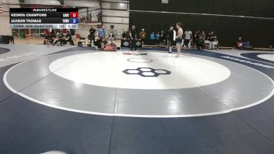 130 lbs Cons. Sub-quarters - Keonta Crawford, Castleton RTC vs Jaxson Thomas, Tiger Den Wrestling Club