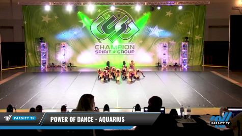 Power of Dance - Aquarius [2021 Junior - Pom - Small Day 2] 2021 CSG Dance Nationals