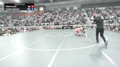 57 Finals kg Champ. Round 2 - Molly Allen, Cowgirls Wrestling Club vs Karlee Brooks, Iowa Womens Wrestling Club
