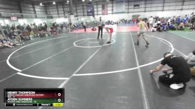 120 lbs Semis (4 Team) - Ayden Sumners, RALEIGH AREA WRESTLING vs Henry Thompson, NORTH CAROLINA WRESTLING FACTORY - RED