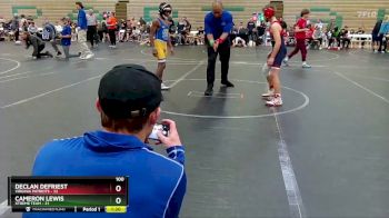 100 lbs Round 3 (6 Team) - Declan DeFriest, Virginia Patriots vs Cameron Lewis, Xtreme Team