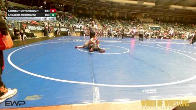 135 lbs Quarterfinal - Kennedy Diffenbaugh, Mulvane Jr Wrestling vs Annalise Rodriguez, Chagolla Trained